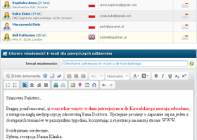 Komunikacja z pacjentami za pomocą E-mail / SMS